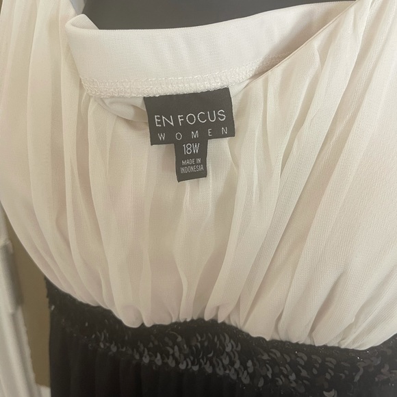Enfocus Studio Black and White Party Dress - Picture 2 of 3